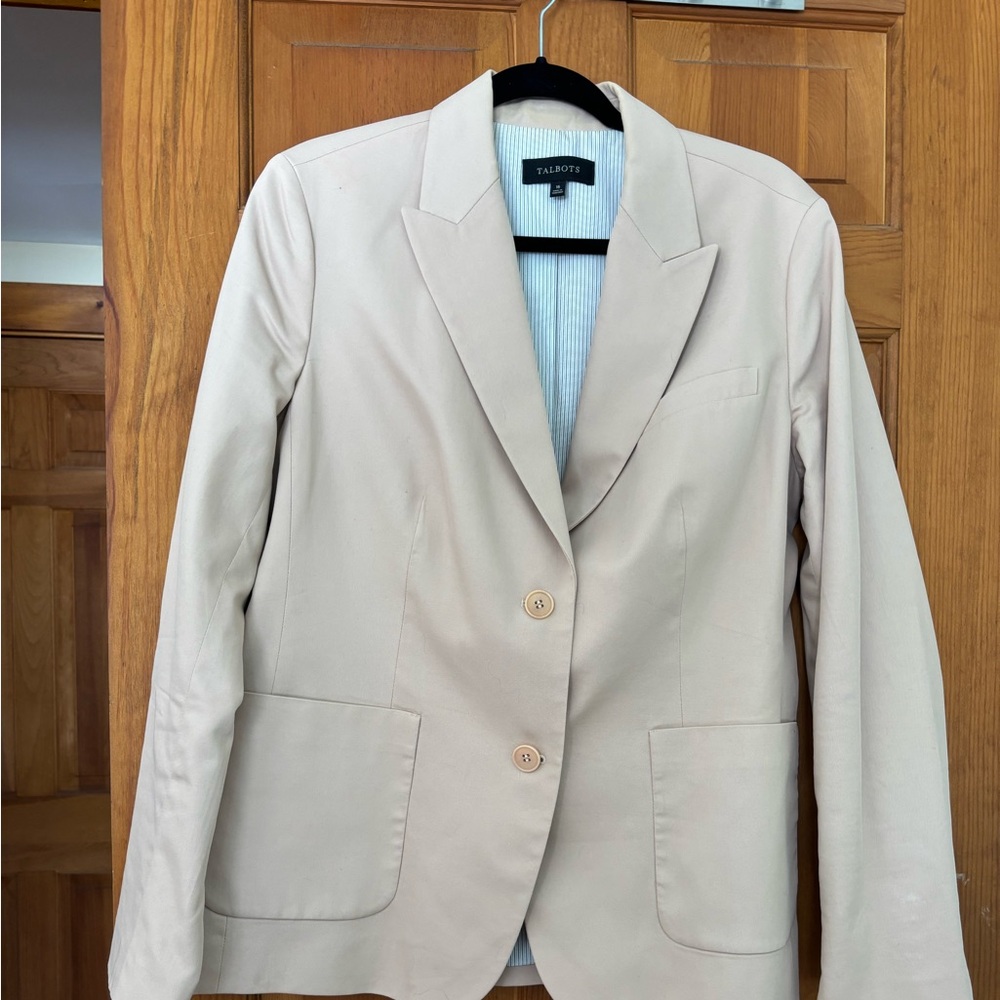 Talbots Cream Blazer Jacket